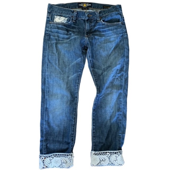 Lucky Brand Denim - Lucky Brand Sienna Tomboy Crop Lace Cuff Jeans